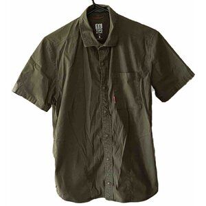 Topo Designs Men's Small Short Sleeve Snap Button Front Shirt Pine Green